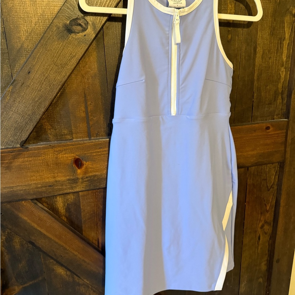 Sage Women's Mini Athletic Dress in Blue and White